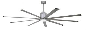 Ceiling fan THE GIANT LED silver