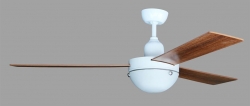 Ventilateur de plafond ASANALIGHT blanc/tek