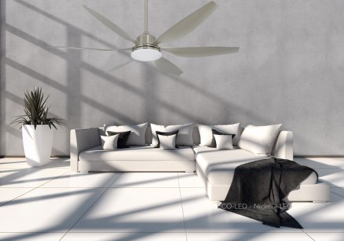 Energiespar Deckenventilator ECO-LED nickel 170 cm