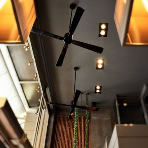 Energiespar Deckenventilator FACTORY WI-FI schwarz 122 CM