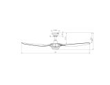 Ventilatore da soffitto SLIMLED bianco 160 cm