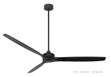 Ventilatore da soffitto HYPE WI-FI GRAPHIT NERO OPACO 107 cm 132 cm 167 cm
