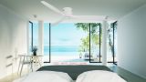 Ventilateur de plafond SLICE WI-FI blanc wild-walnut