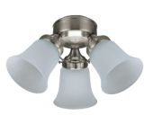 Lumi&egrave;re pour ventilateurs de plafond 3 light flush 24318 nickel brossé