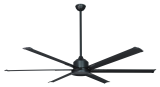 HVLS Ventilatore da soffitto THE BIG Wi-Fi nero 180 cm