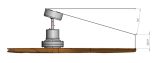 Ventilateur de plafond KAUAI nickel brosse Walnut 130 cm