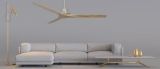 Ventilateur de plafond KAUAI nickel brosse Walnut 130 cm