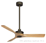 Ventilateur de plafond HYPE WI-FI BRONZE Beach-Oak