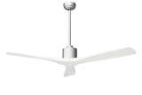 Ventilateur de plafond ZEN nickel brosse blanc 140 cm