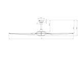 Ventilatore da soffitto VOGUE WI-FI Alu - noce 190 cm
