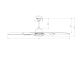 Ventilateur de plafond ECO-LED Nickel 170 cm