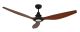 Outdoor DC Ventilador de techo TAMAO negro Koa con LED 150 cm