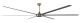 HVLS Wi-Fi XXL grande ventilatore da soffitto industriale THE AIR nichel 300 CM