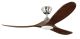 Ventilatore da soffitto KOA nichel satinato con LED 132 cm