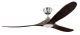 Ventilateur de plafond KOA nichel satiné noyer avec LED 178 cm