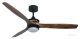 Ventilateur de plafond HYPE Wi-FI noir laiton rosé wild walnut