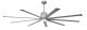 HVLS Ventilatore da soffitto THE GIANT 245 CM LED argento