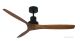 Ventilateur de plafond KAUAI noir wild-walnut 130 cm