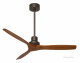 Ventilateur de plafond KAUAI bronze Distressed-Oak 130 cm