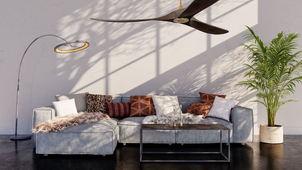 Ventilatore da soffitto KOA ottone satinato 180 cm