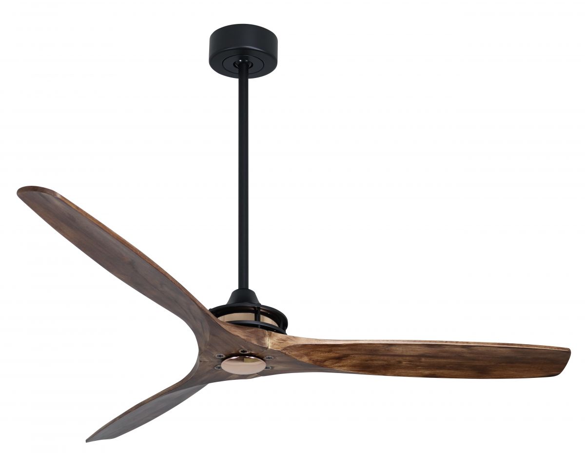 Ventilateur de plafond HYPE Wi-FI noir laiton rosé wild walnut