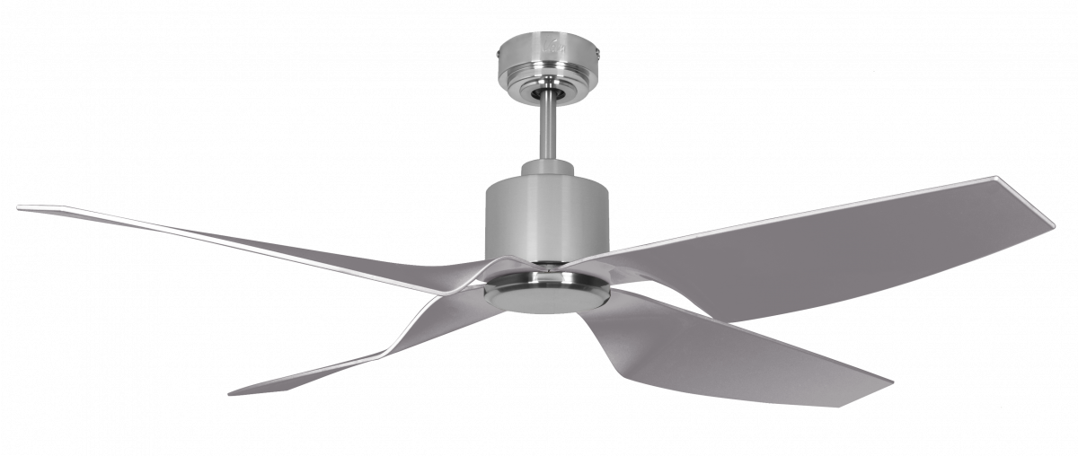 Ventilateur de plafond FACTORY nickel satiné plastique