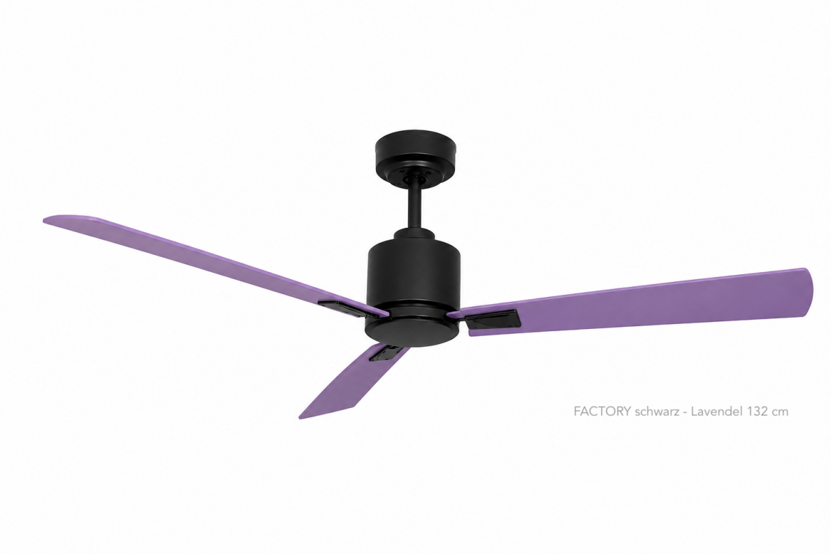 Ventilateur de plafond FACTORY WI-FI noir 132 CM