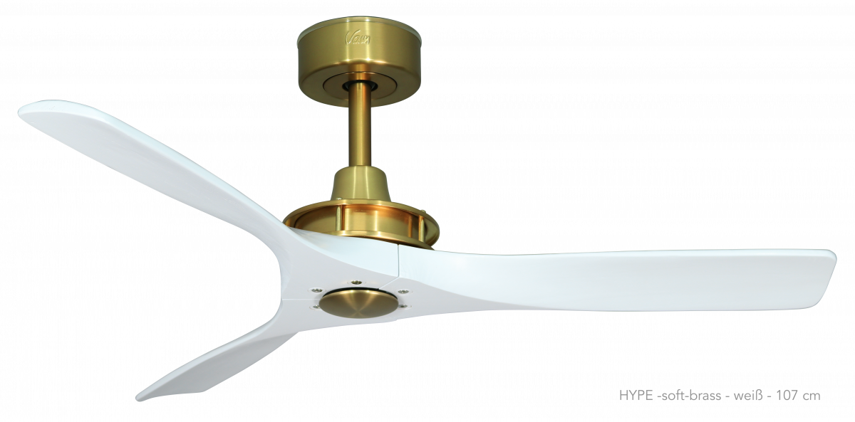 Ventilatore da soffitto HYPE WI-FI SOFT BRASS bianco