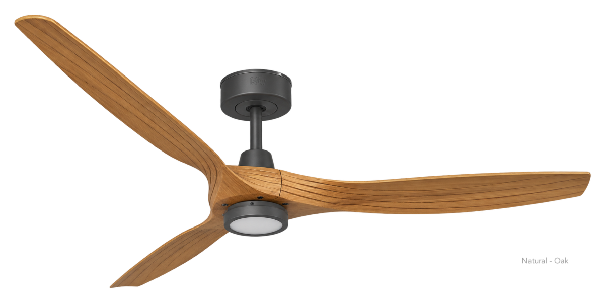 Outdoor Ventilatore da soffitto LINES WI-FI nero LED 150 cm