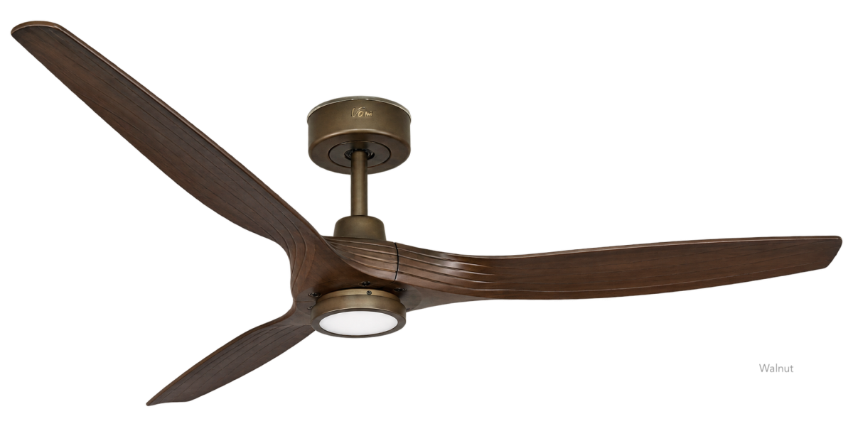 Outdoor Ventilatore da soffitto LINES WI-FI bronzo LED 150 cm